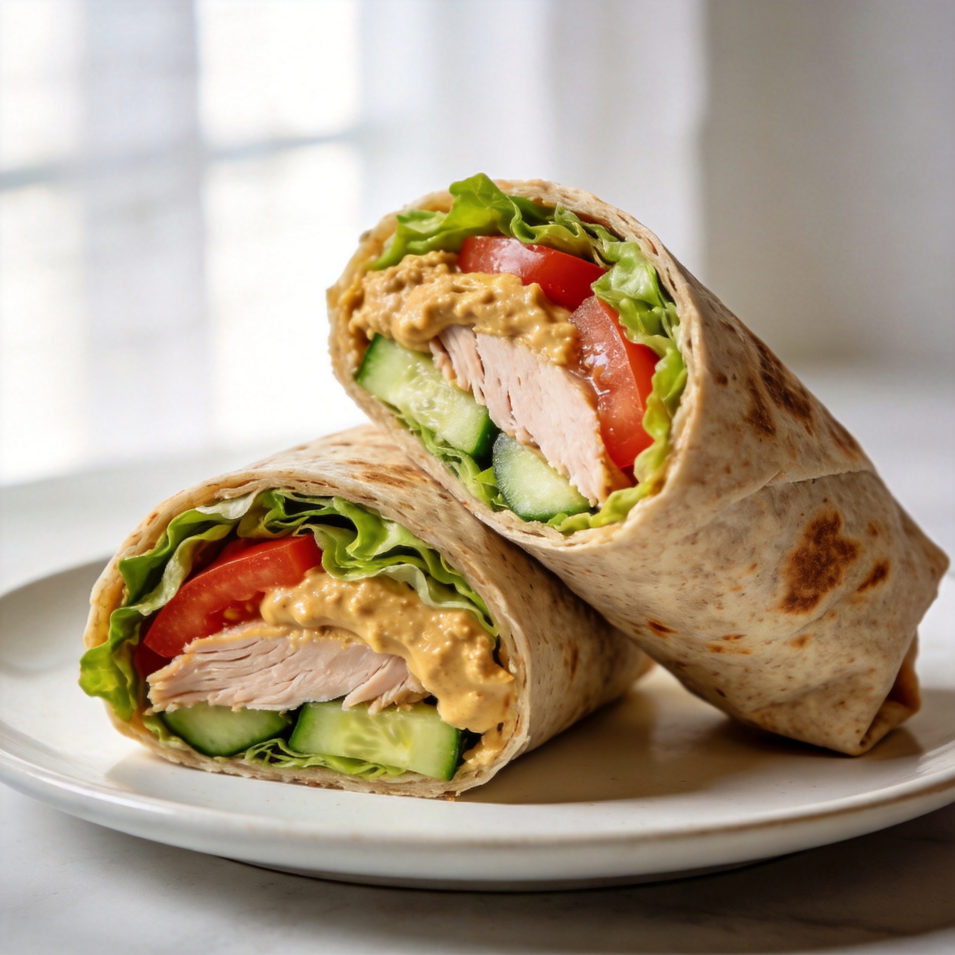 Turkey and Hummus Wrap